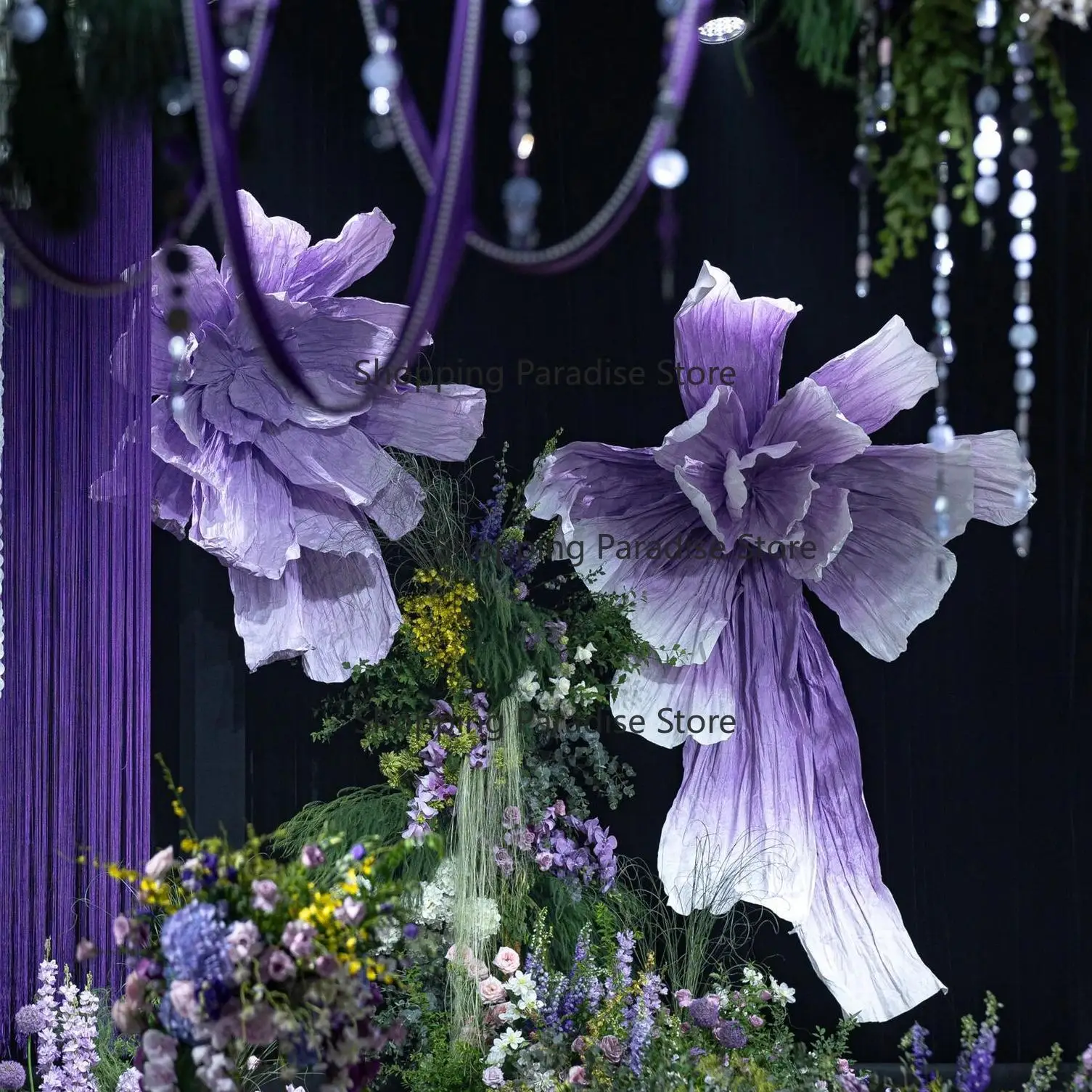 Handmade Eco-friendly Giant Wedding Paper Flower Large Pleated Floral Art for Back to School & Stage Background Decor