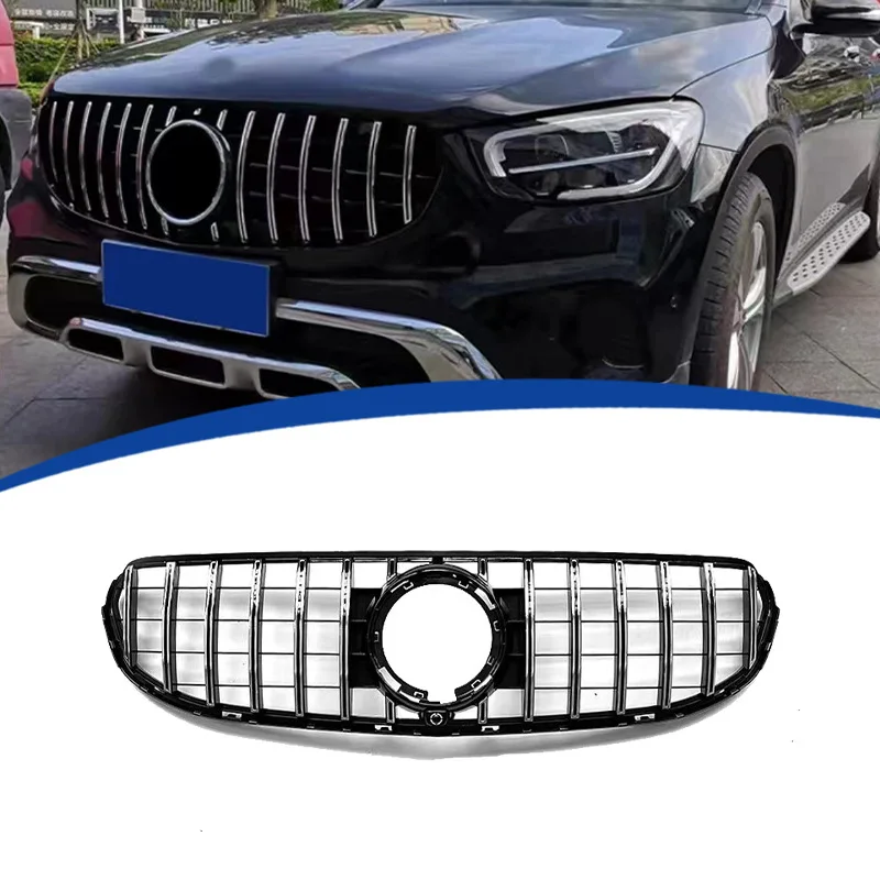

Для Mercedes Benz GLC X253 C253 2020-2022 GT алмазная решетка передняя решетка гоночная решетка тюнинг матч сменная накладка