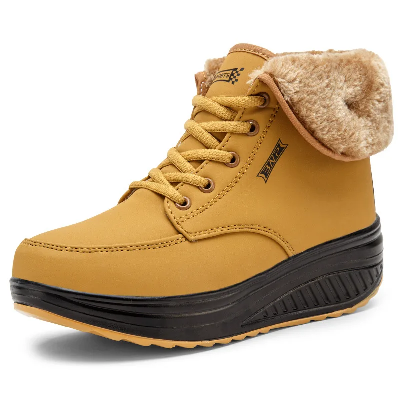 Boots Woman 2025 Trend Snow Flat Ladies Shoes Platform Women Booties Plush Ankle Boots Plus Size Botas Mujer Winter Boots Women