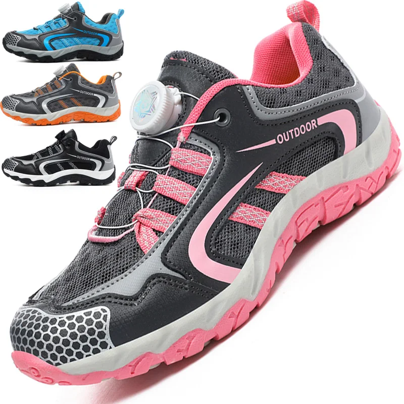 Zapatos de senderismo impermeables para mujer, zapatillas deportivas para exteriores, zapatos de escalada con botones, zapatillas de Trekking ligeras, zapatillas tácticas de caza