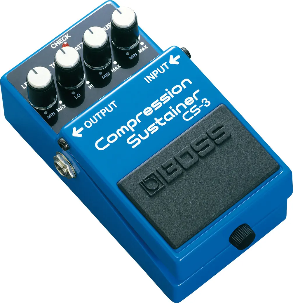 Boss CS-3 Compressor Sustainer Guitar Effects Pedal low-noise design for super-quiet operation