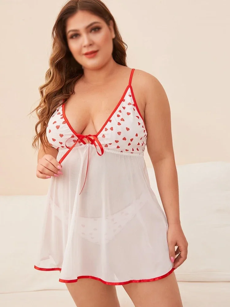 2 قطعة مجموعة المرأة بيجامة مثير ثياب النوم الملابس الداخلية سيدة عارية الذراعين على شكل قلب مقوس دانتيل ثوب النوم الشفاف الملابس المثيرة