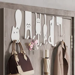 1/6 piece door hook, door hook storage rack without drilling, kitchen cabinet, door hanging clothes rack, storage clothes cap, k