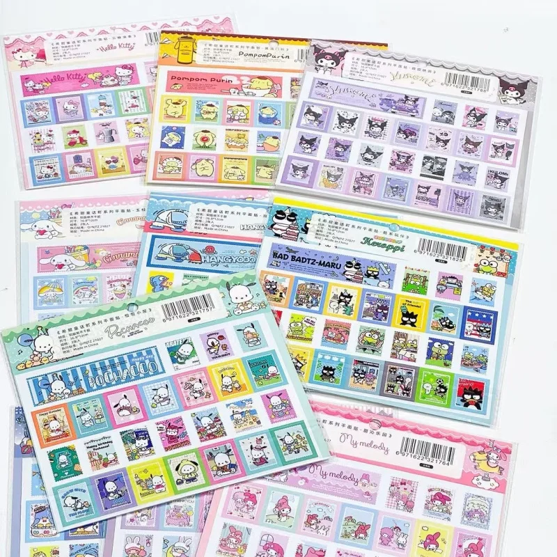 30-パック-ロットサンリオ-hangyodon-メロディースタンプステッカーかわいいポチャッコクロミスクラップブッキング-diy-日記装飾ステッカー文具ラベル