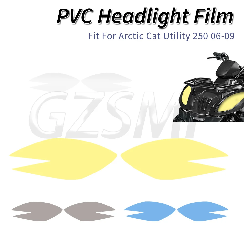 Fit for 250 Utility 150 300 2X4 2006-2009 Motorcycle Headlight Sticker ATV Anti Scratch Transparent Protection Film Decals