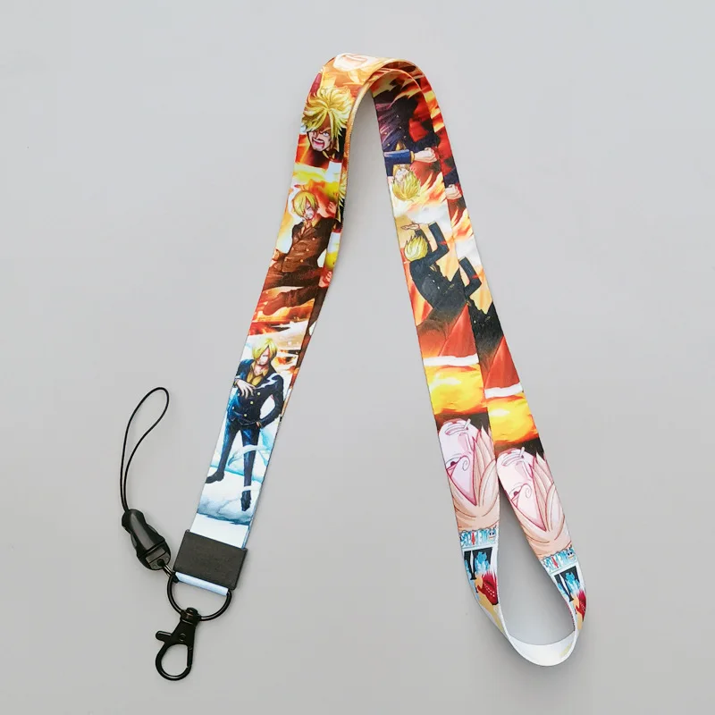 One Piece anime cartoon mobile phone lanyard, cute neck-hanging card holder, creative trendy personalized lanyard accessory view 4