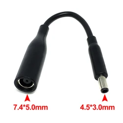 DC Power Cord / Cable Charger Laptop Adapter 7.4*5.0mm Female to 4.5*3.0mm Central Pin Male Plug Connector for Dell Laptop