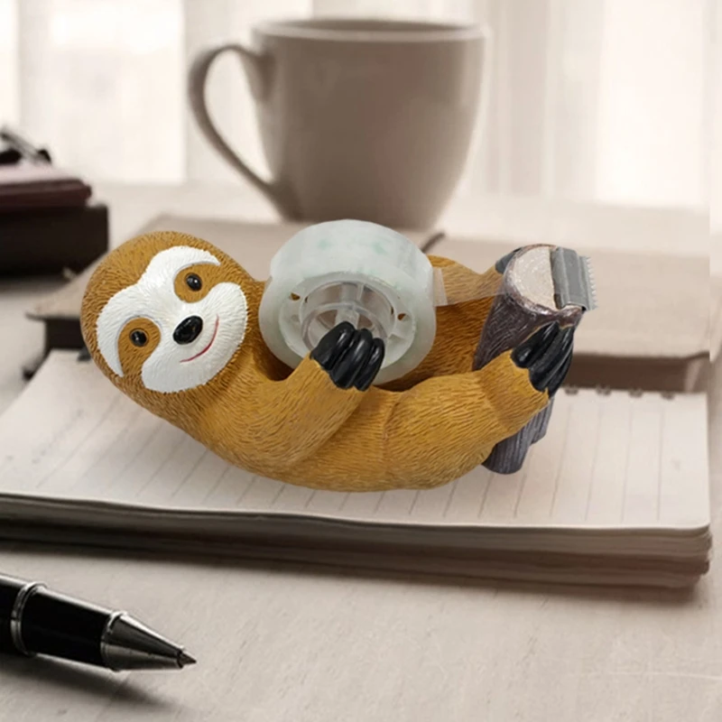 Cartoon Resin Tape Dispenser Animal Shaped Tape Cutter Dispenser Tape Holder Desktop Tape Dispenser Office Supplies