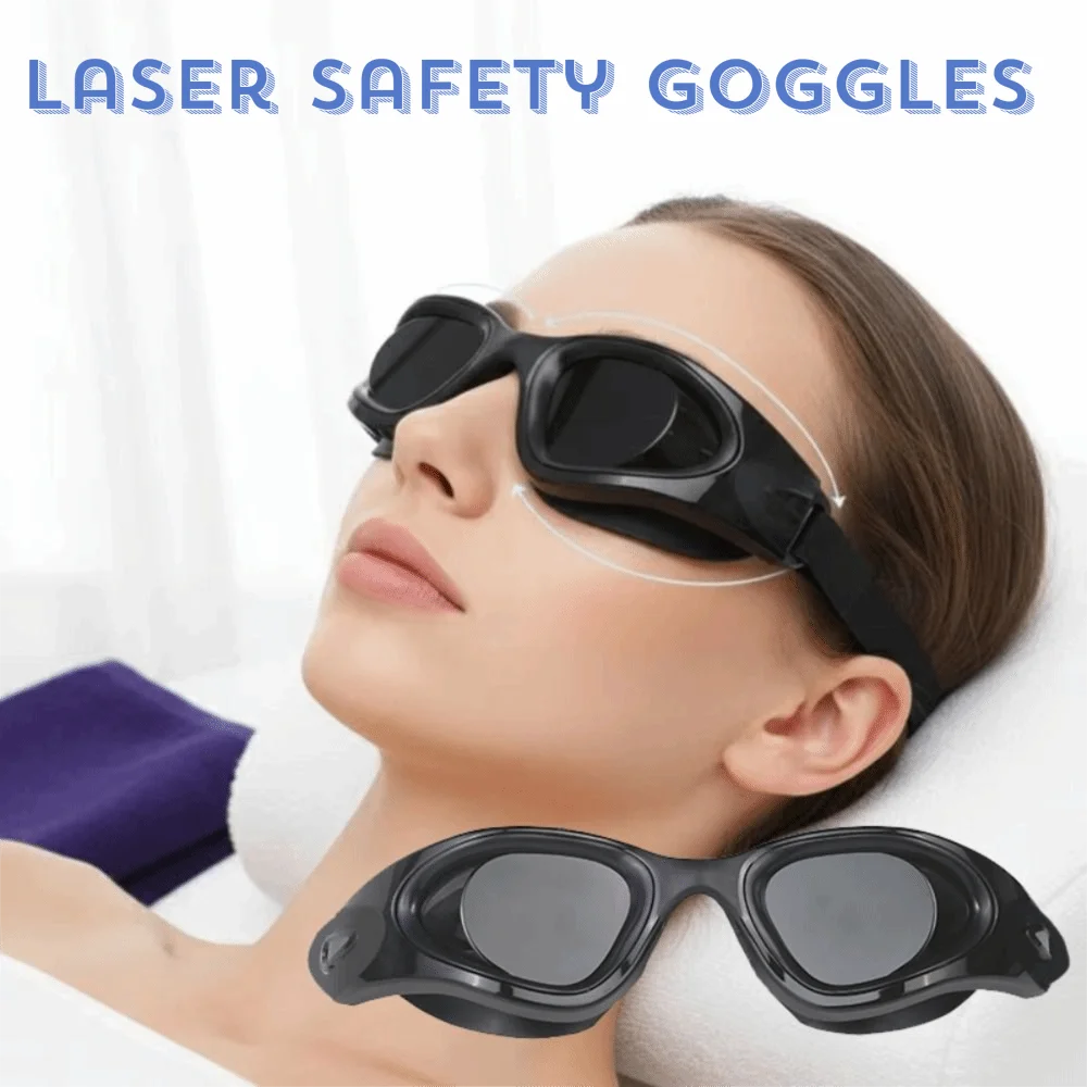Laser Absorbing Beauty Salon Goggles 400nm To 1200nm with Zipper Box Protective Glasses Wide View Effectively Patient Glasses