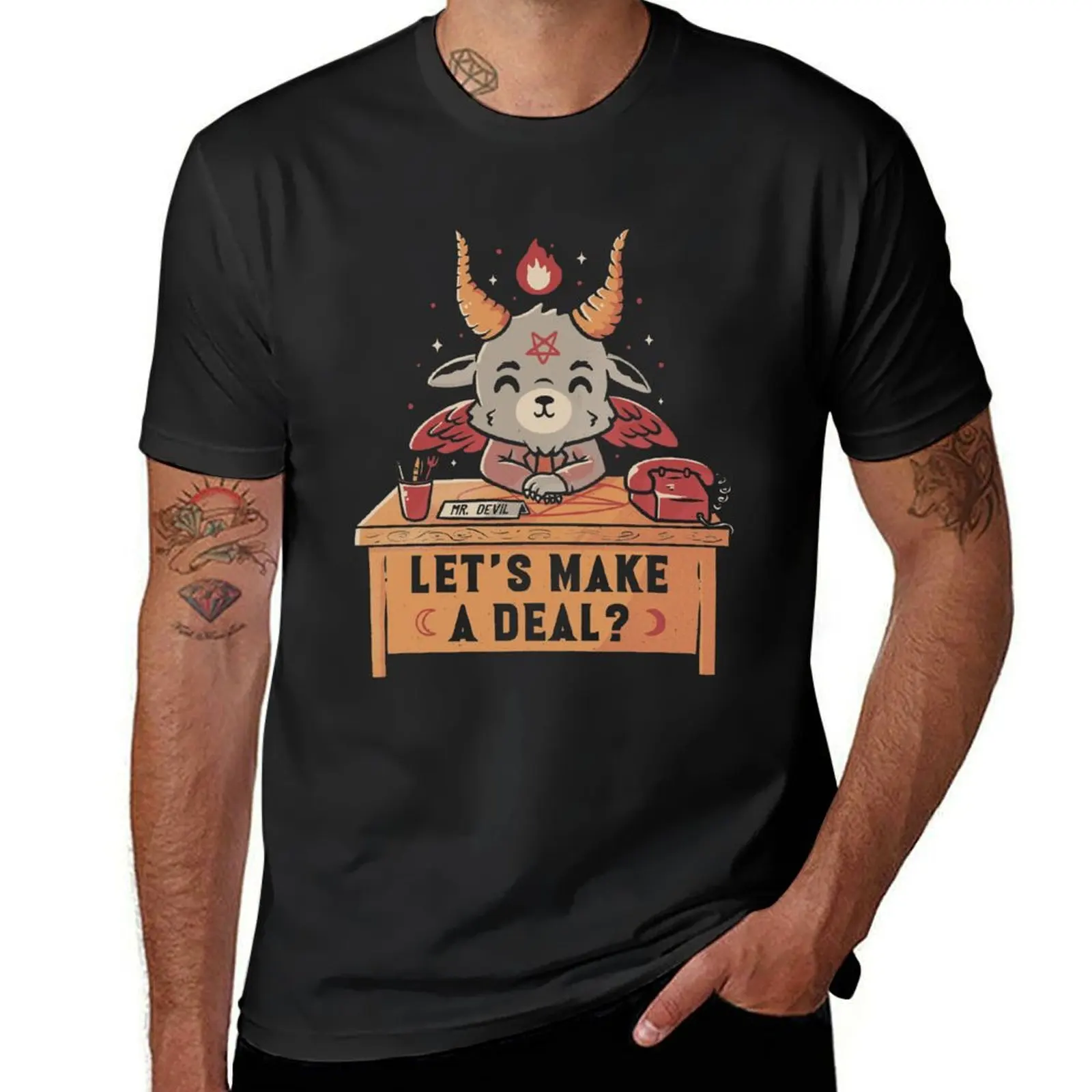 Let’s Make a Deal Funny Cute Evil Baphomet T-Shirt funnys customs tees summer top mens white t shirts