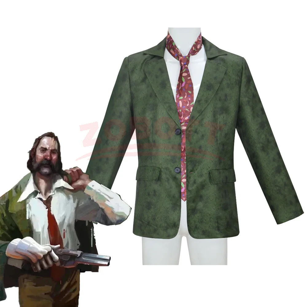 Disco Elysium Haril Dubois Komplettes Cosplay-Outfit Spielcharakter-Kostüm für Manga-Ausstellung Bühnen-Rollenspiel Aufführung