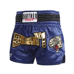 2023 pantaloncini Muay Thai per adulti ricamo a mano pantaloni da boxe resistenti allo strappo Logo di personalizzazione dell'attrezzatura da boxe Muay Thai