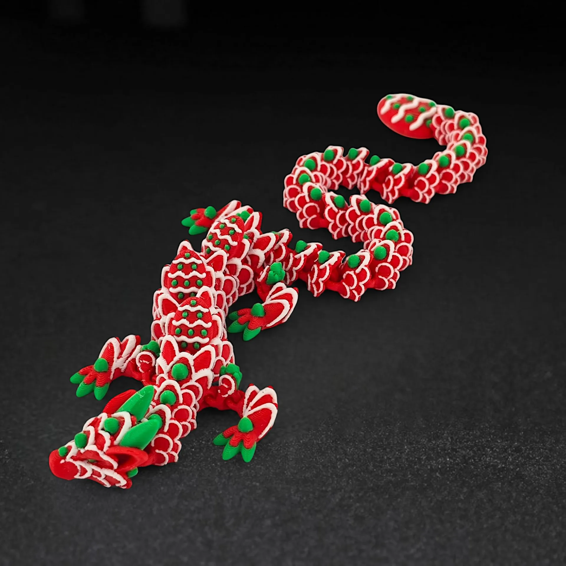 3D Gedruckt Cookie Drachen Spielzeug Gemeinsame Bewegliche Rotierenden Kreative Chinesische Sakura Drachen Modell Stress Relief Spielzeug Geschenke Hause Dekoration