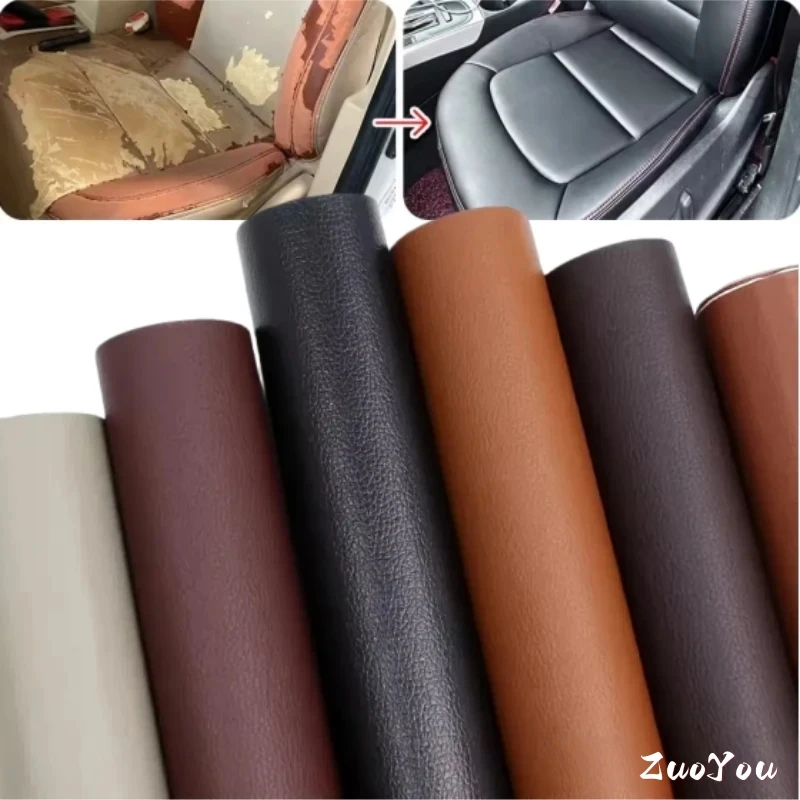 Max 300×50cm Self Adhesive Leather for Sofa Repair Patch Car Seats Interior Modification PU Artificial Leather Skin Craft Decor