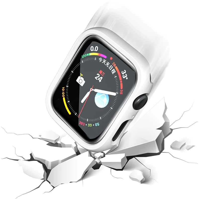 Juste de protection pour Apple Watch, boîtier ultra-mince, pare-chocs découpé en PC dur, 41mm, 45mm, 44mm, 40mm, iWatch série 9, 6, 5, 4, se, 7, 8