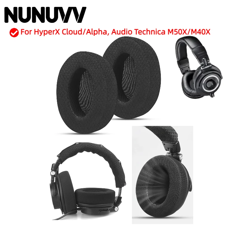 

Sport Cooling-Gel Replacement Ear Pads for HyperX Cloud/Alpha, Audio Technica M50X/M40X Headphones Headset Ear Cover