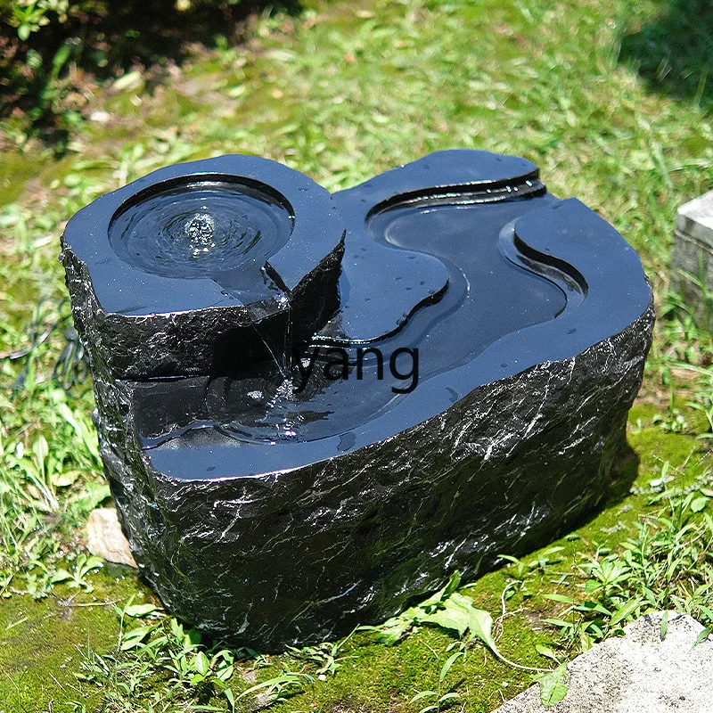 

LTT simulated stone carving, flowing stone bowl ornament, circulating water system, courtyard, fountain, pool landscaping