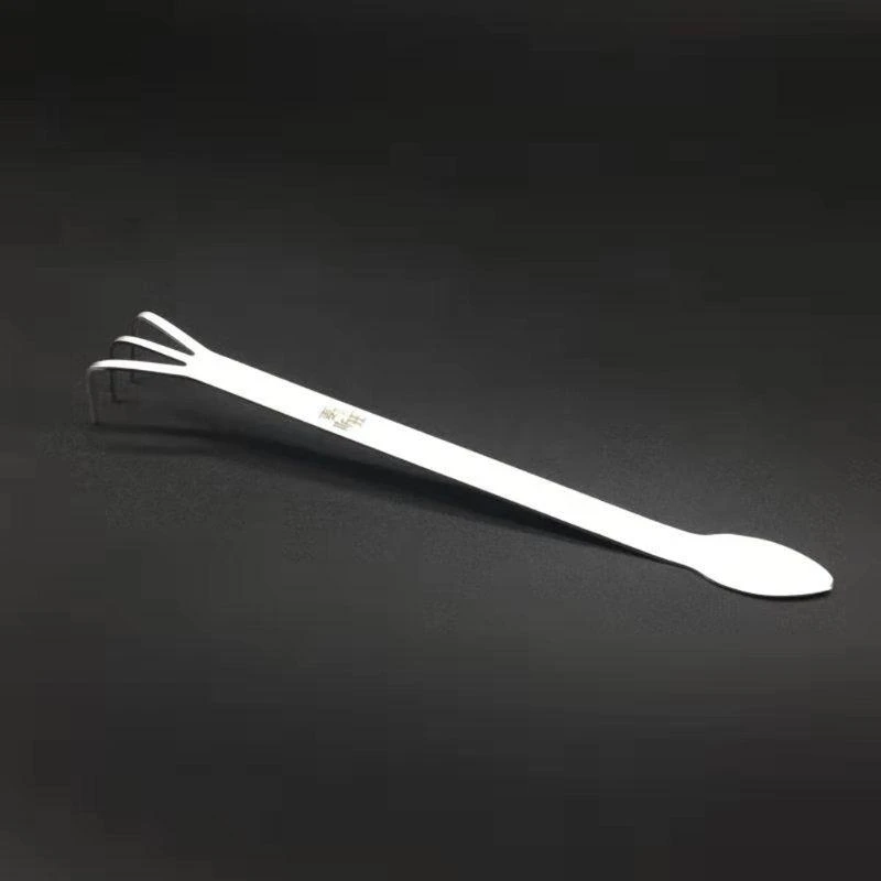 Mini Gardening Rake Stainless Steel Spatula Rake 3 Tines Fan Lawn Small Hand Rake for Sweep Leaves Cleaning Debris