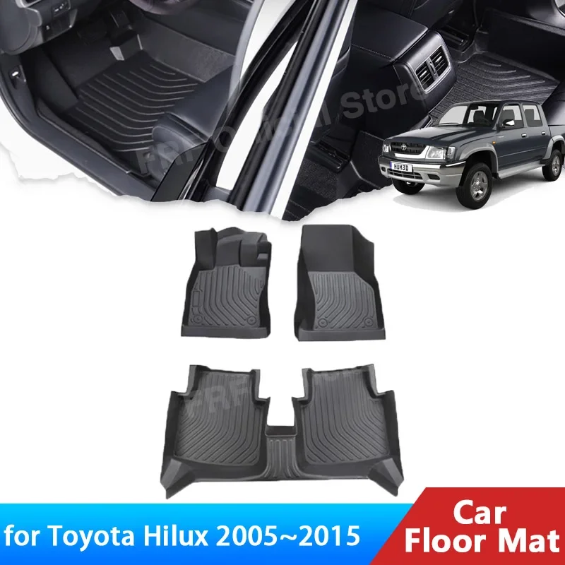 for Toyota HiLux 30 2005 2006 2007 2008 2009 2010 2011 2012 2013 2014 2015 Accessorie Floor Mat Foot Panel Carpet Pad Waterproof