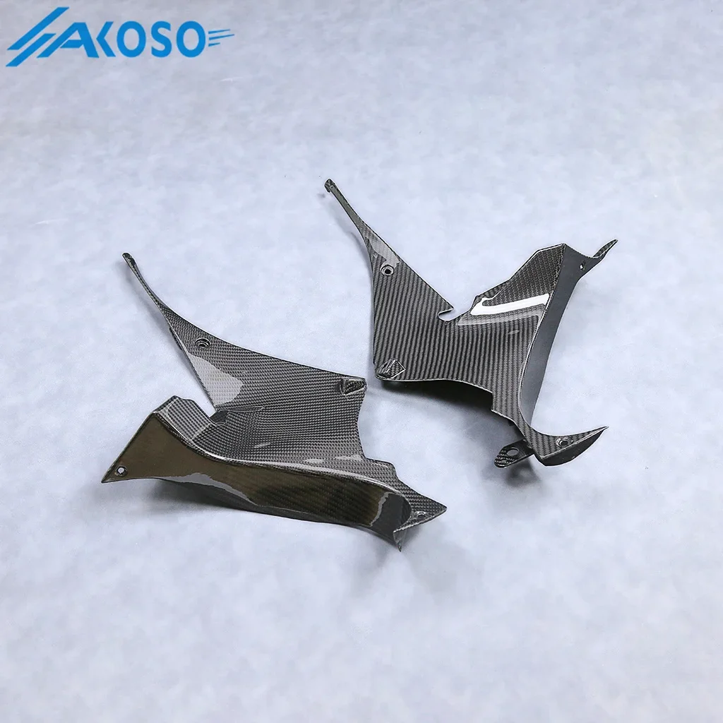 AKOSO 100% 3K Full Dry Carbon Fiber Motorcycle Inner Side Panels Fairing Cover For Honda CBR1000RR-R 2021 2022 2023 2024