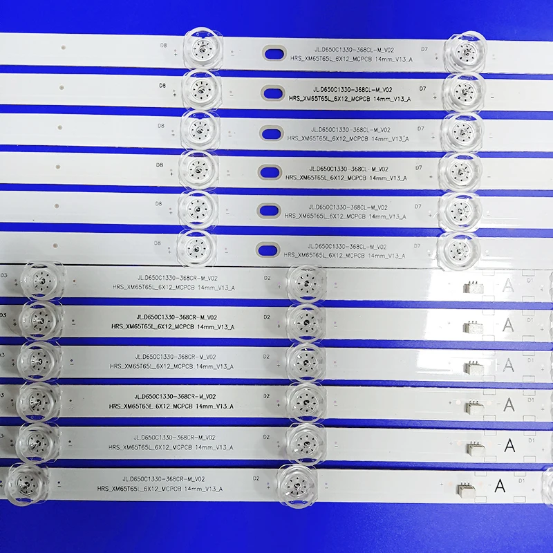 LED Backlight for Xiao mi L65M5-EC L65M5-ES L65M5-RK Strip Light JL.D650C1330-368CL/R-M_V02 TV 1280mm 12leds