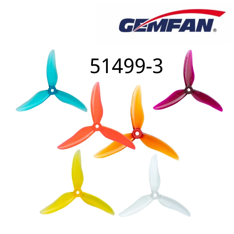 51499 tri-blade Propeller Hurricane 3 Blade Props Gemfan RC FPV Multirotor Drones Hobby Parts DIY Accessories CW CCW 6Pair/12Pcs