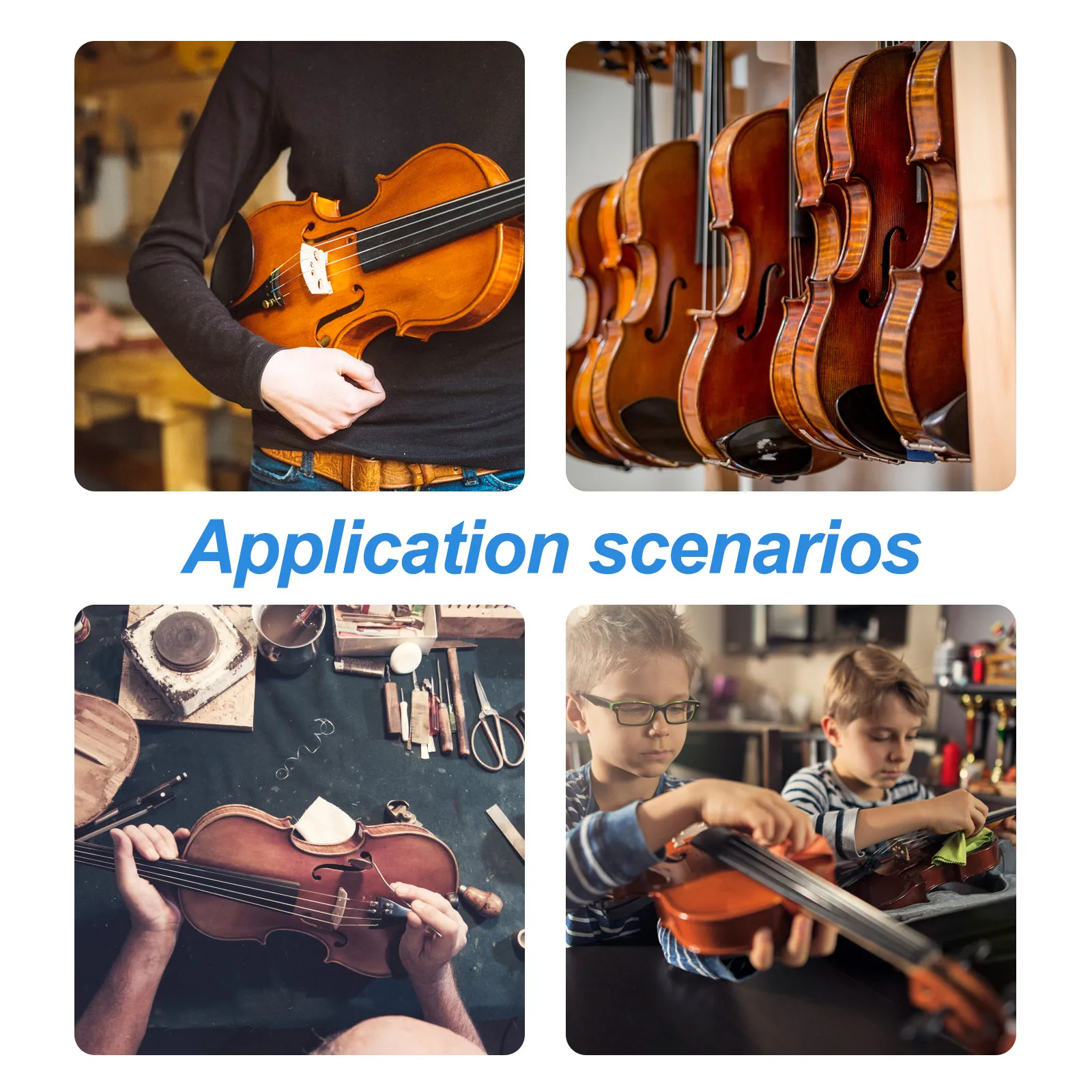 

Wooden Violin Repair Accessories Durable Hardwood Tailpiece Pegs Chin Rest Craft Parts Violin Replacement Music Lover Gifts