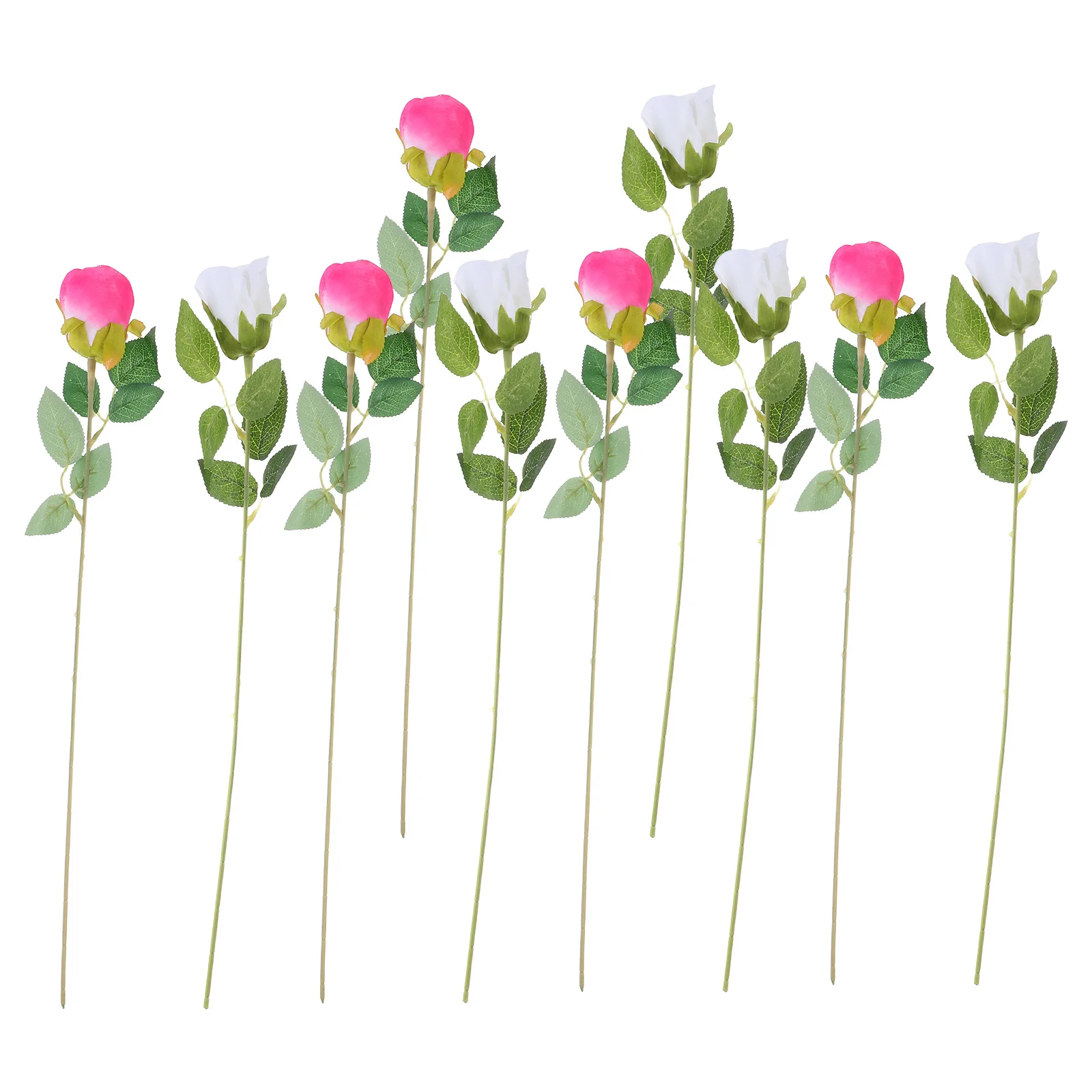 

10Pcs Artificial Roses Realistic Cloth Roses for Wedding Arch Bridal Bouquets Indoor Home Decor Faux Floral Bunch