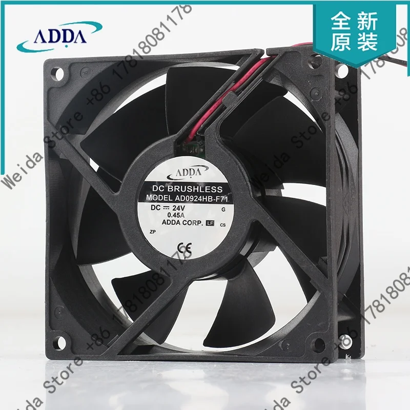 New ADDA 5V 12V 48V DC 24V 0.45A 9038 90X90X38MM 9CM inverter industrial computer AD0924HB-F71 cooling fan
