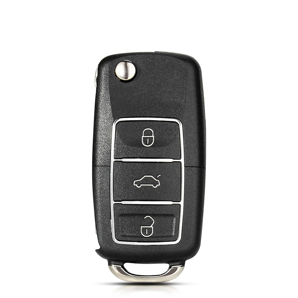 Keyyou-リモートカーキーフリップシェル、3ボタン、vw、フォルクスワーゲン、mk4、ボラ、ゴルフ4、5、6、パサート、ポロ、ボラ、トゥーラン、ブレードなし