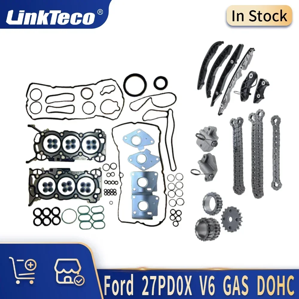 Engine Parts Full Gasket Set Timing Chain Kit 2.7 L GAS 27DP0X 14-21 For LINCOLN MKX CONTINENTAL FORD MONDEO F-150 EDGE 2.7T