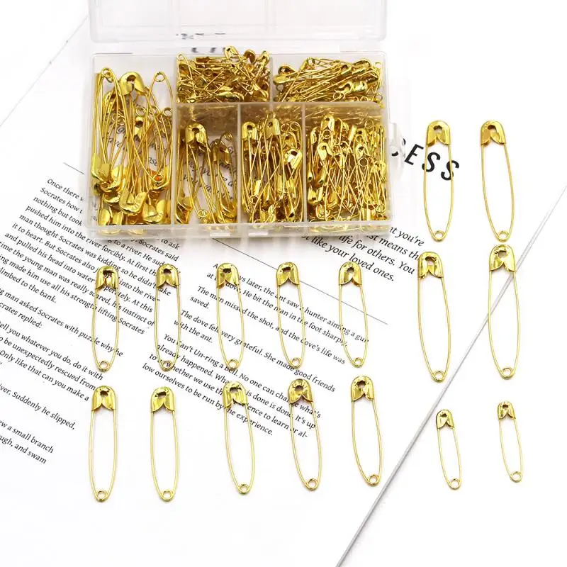 250Pcs High Quality Stainless Steel Safety Pins DIY Sewing Tools Accessory Needles Large Safety Pin Small Brooch
