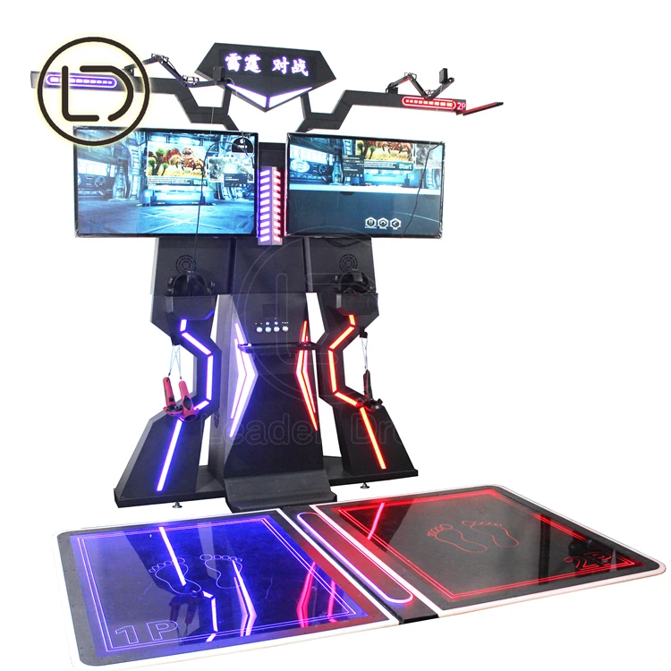 LeaderDream Multiplayer 9D Virtual Reality Walking Interactive Shooting Simulator Standing Platform Vr Walking with 2 Players