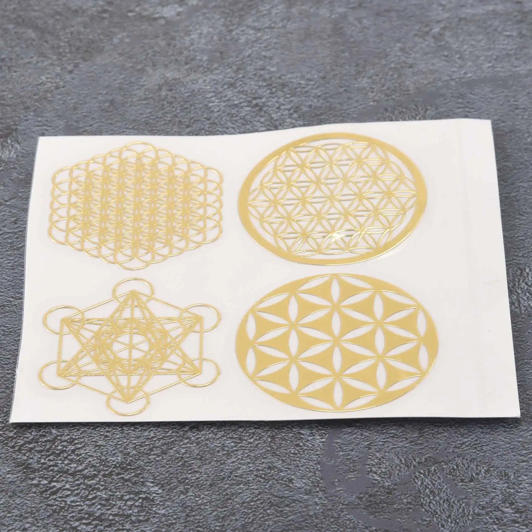 BVBV 4 шт./компл. новая металлическая энергетическая декоративная наклейка цветок жизни