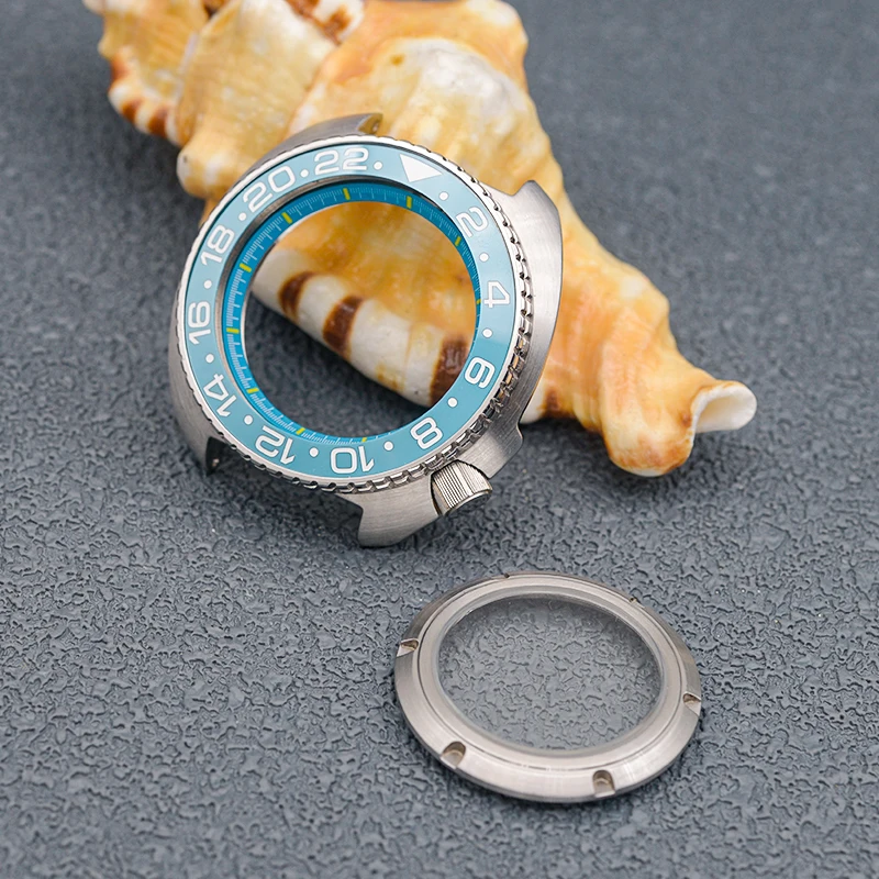 Seiko Dial Cover posteriore inferiore trasparente NH35 Case Fit SKX 6105 Turtle Abalone NH35 movimenti automatici orologio sostituire le parti