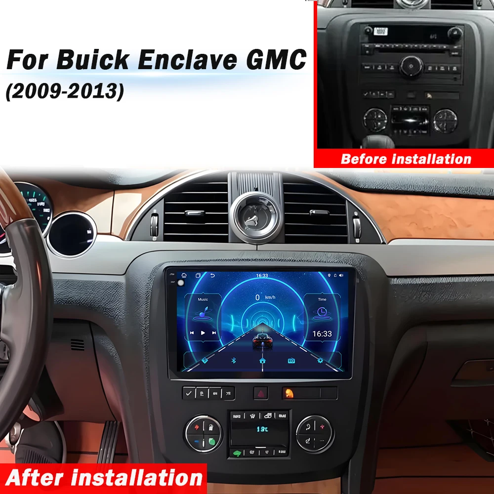 Android Auto Car Radio Stereo For Buick Enclave 2009 - 2013 Multimedia Player No 2din DVD Navigation Head Unit Wireless Carplay