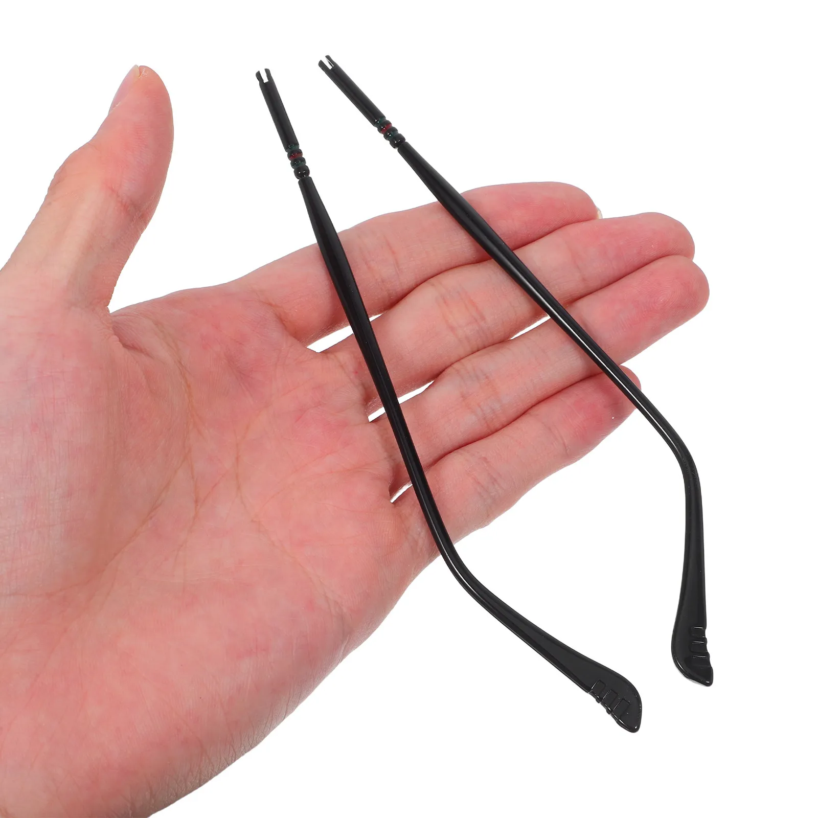 1 Pair Metal Eyeglass Universal Fit For Glasses Sunglasses Black Durable Temple Tips Secure Fit Easy Install Eyeglass Temple
