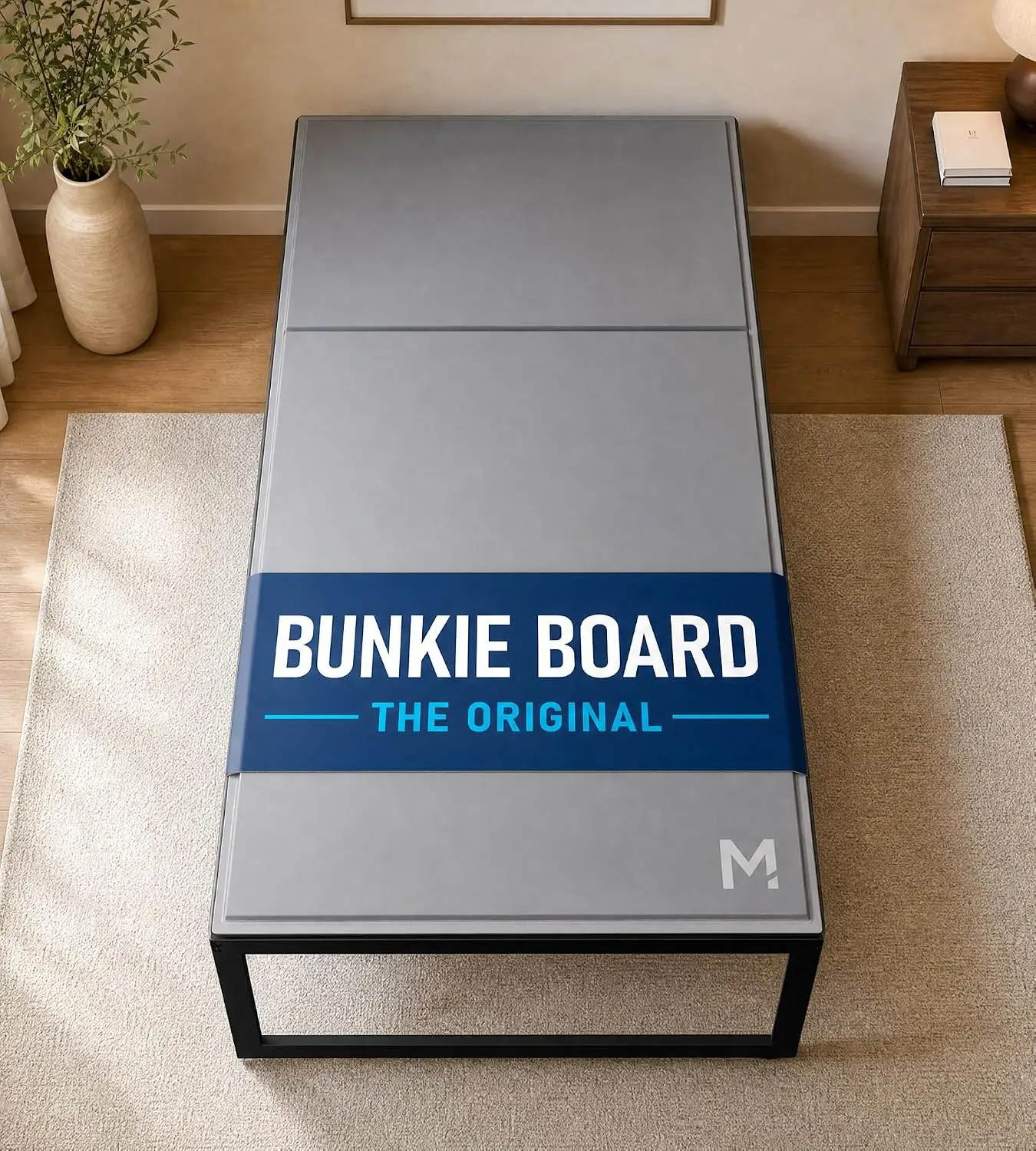 Original Bunkie Board Twin Size (38x75) - Non-Slip Breathable Bed Support Board for Slatted Bed Frame, Anti-Sag Under Bed