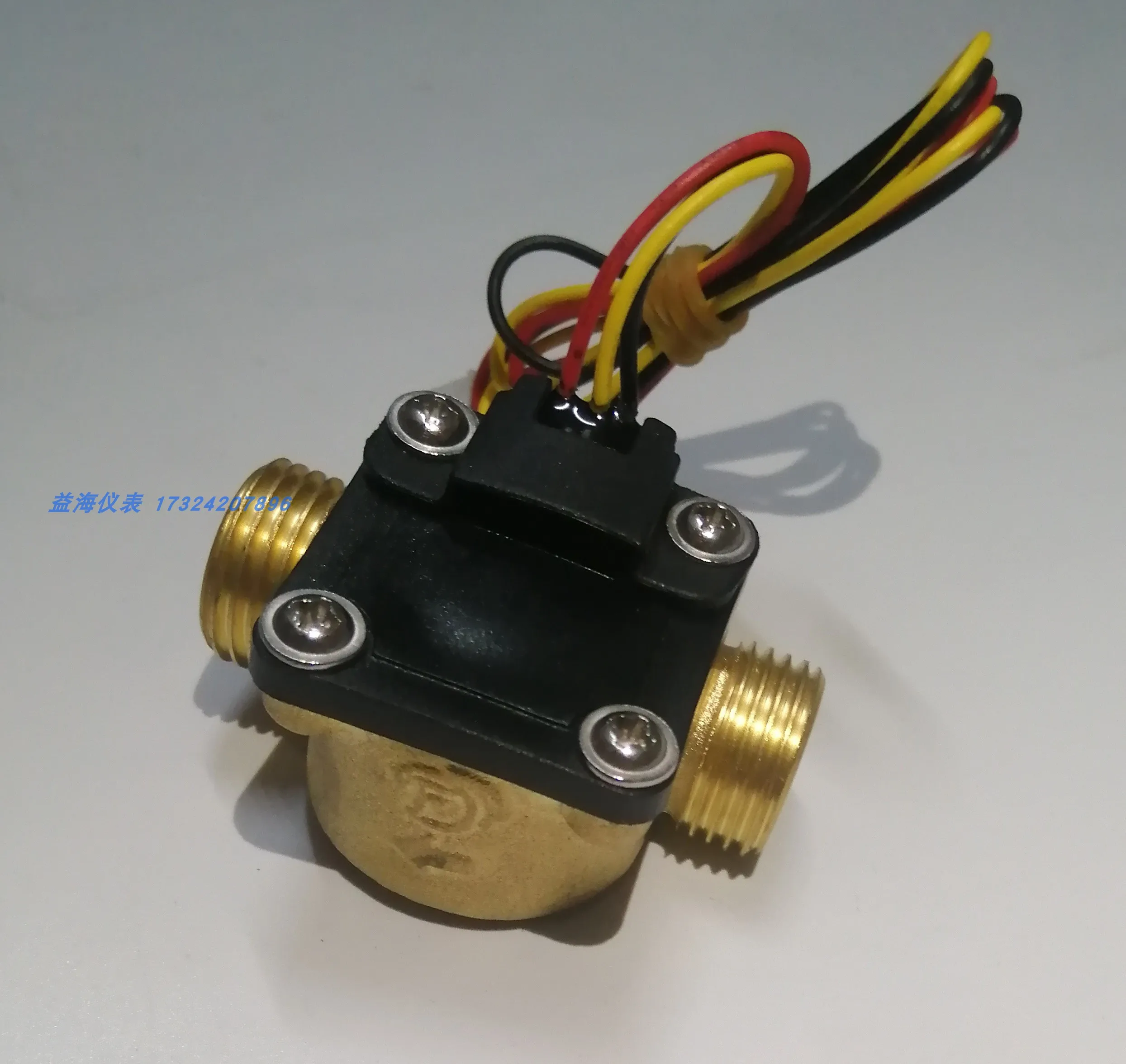 High temperature resistant brass boiling water hot water liquid turbine flowmeter 4 points high precision Hall pulse flow sensor