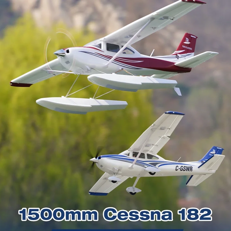 FMS جديد 1.5 متر 1500 مللي متر سيسنا 182 سيسنا 182 طائرة نموذجية ثابتة الجناح المبتدئ ممارسة آلة