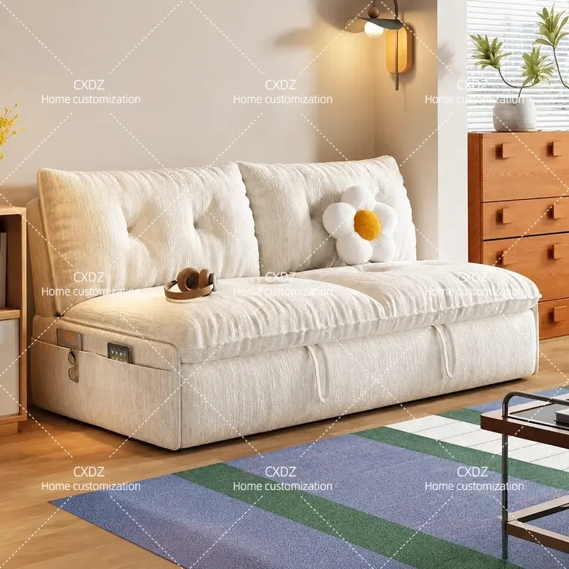 2025 Multifunctional Cloud Sofa Bed Foldable Dual Use Integrated Double Sofa for Living Room Small Apartment Space Saving