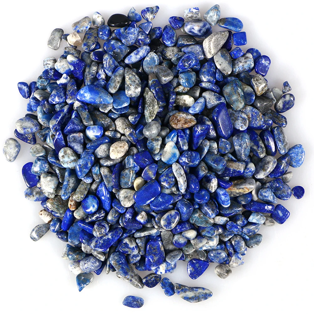 

200 G Lapis Gravel Natural Stones Decorative Aquarium Rocks for Fish Tank Terrarium Irregular Pebbles Garden Landscaping