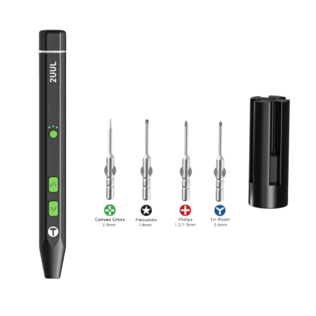 

2UUL SD15 Twist Plus Gear Electric Screwdriver Set with 4 Batch Head S2 Alloy Made for iPhone Macbook Repair