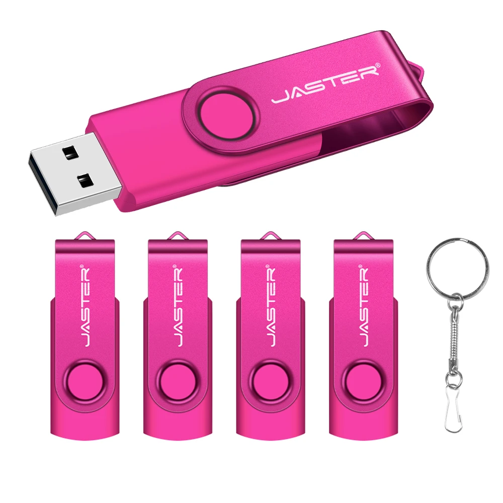 JASTER 5PCS/Lot 32GB USB Flash Drive Wholesale yellow 16GB Pendrive Red Memory Stick 4GB blue Pen Drive black 8GB Usb Stick