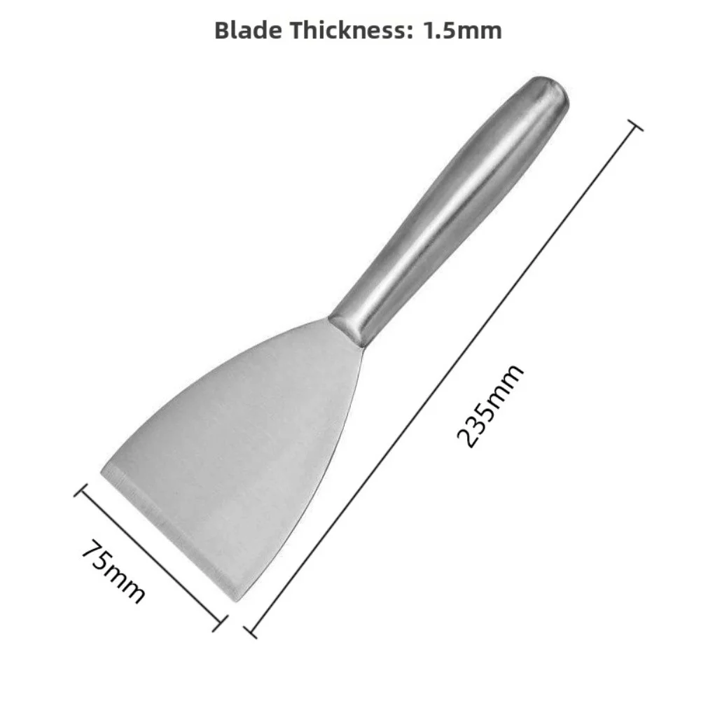 Lightweight 430 Stainless Steel Scraper Spatula for For cooking Cleaning Plastering Scraping and Precision Scraping Needs