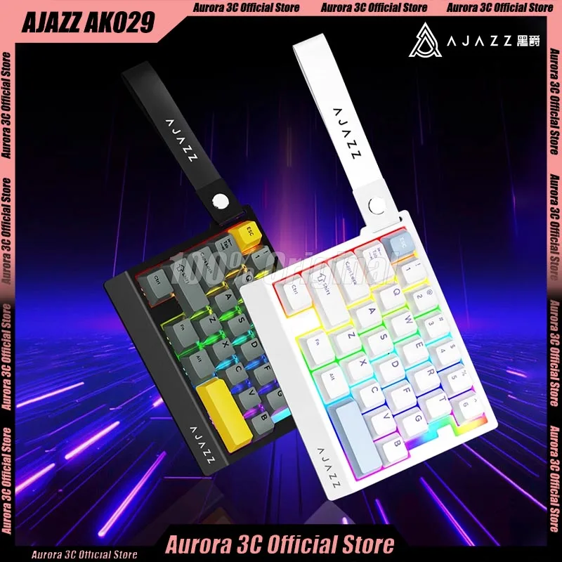 

Ajazz Ak029 Magnetic Switch Keyboard Wired Keyboard 29keys Single Hand Esports Keyboard Gamer Keyboards Low Latency For Fps