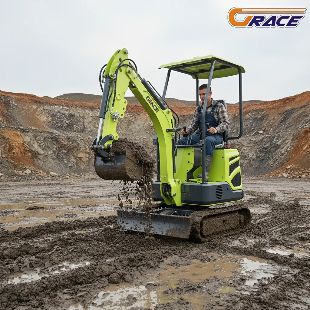 حفارة جرار زاحفة ديزل مخصصة - آلات هندسية هيدروليكية شديدة التحمل على طراز كوبوتا