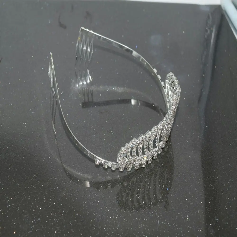 Crystal Fashion Girl with Comb Act of Role of Queen Hair Clips Hair Clasp Headband Hair Hoop Princess Diamond Crown Headwear