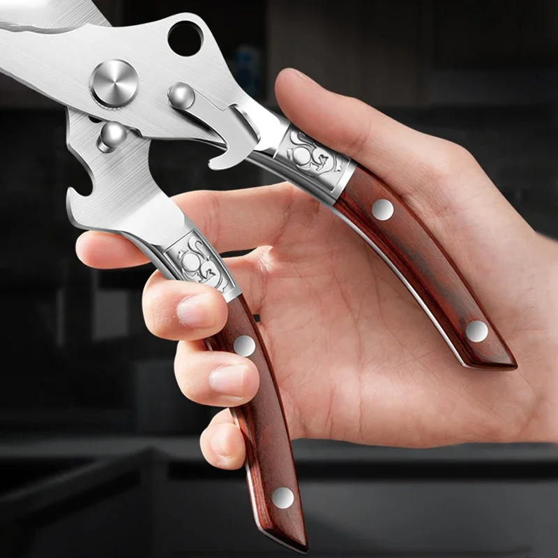 Multipurpose Strong Scissors High Stainless Steel Chicken Ultra Sharp Scissors Fish Chicken Bone Scissors Kitchen Tools