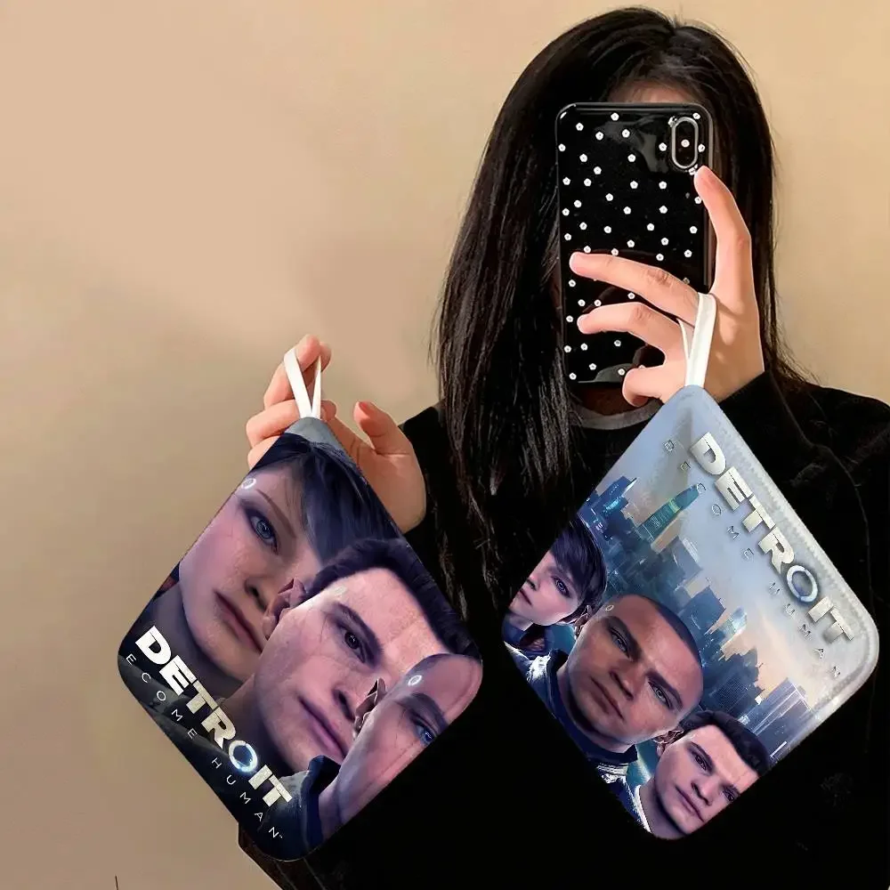 Game D-Detroit Become Human Hanging Style Hand Wiping Towel, Polyester Cotton, Anti-fade For Indoor Kitchen Living Room